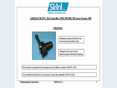Комплект для Cam-Box PDE 30 Iveco Cursor 350
