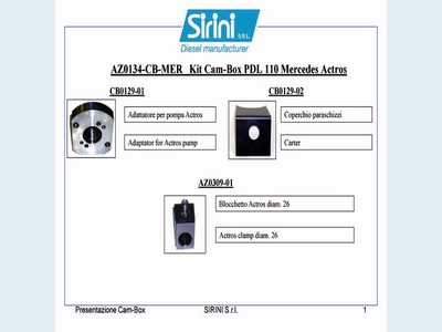 Комплект для Cam-Box PDL 110 Mercedes Actros